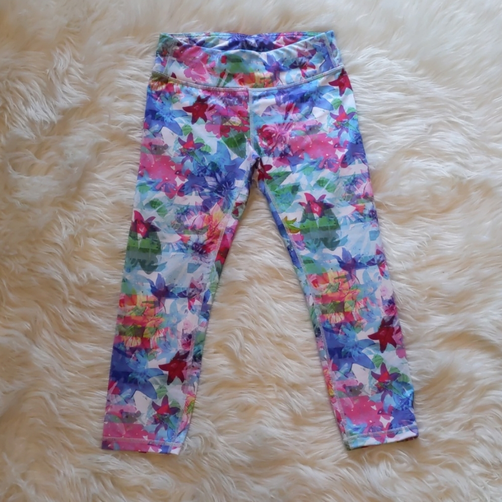 Girls Printed Chit Chat Capri Tights
